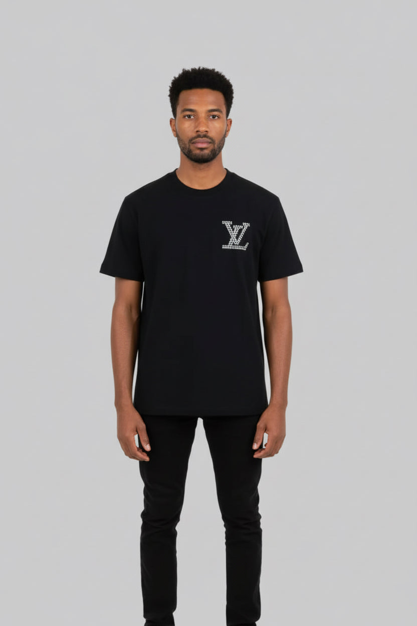 LV STUDDED LOGO - medium