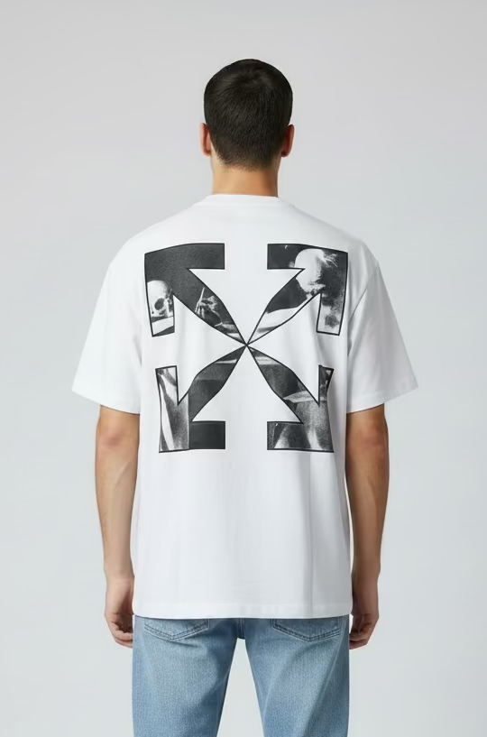 OFF WHT CLASSIC BACK T SHIRT