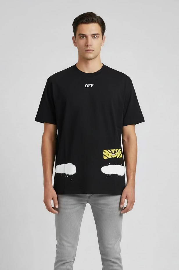 OFF WHT STRIPES LOGO