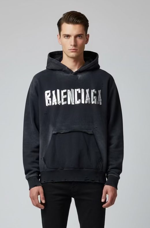 BALNCIAGA 3D METAL HOODIE