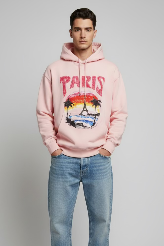 BALNCIAGA PARIS EDITION HOODIE cherry