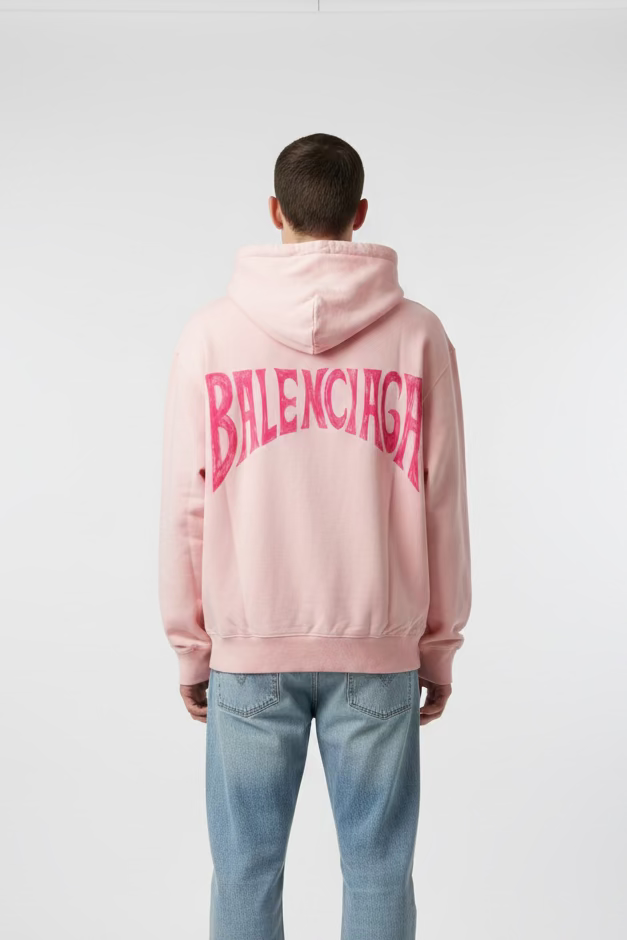 BALNCIAGA PARIS EDITION HOODIE cherry