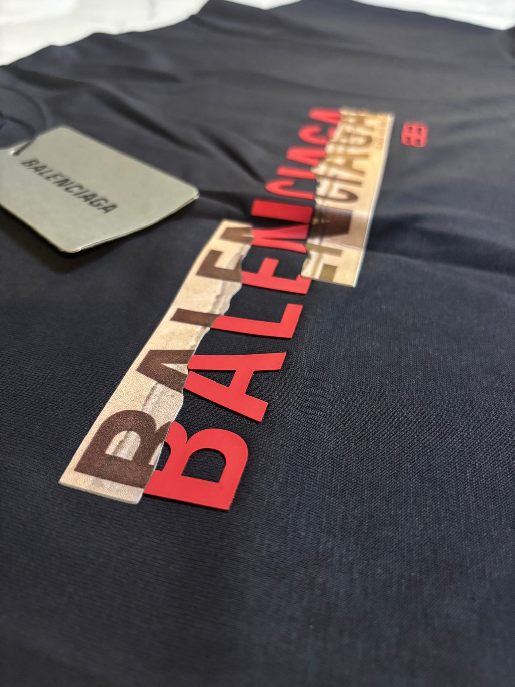BALNCIAGA REVEAL LOGO T shirt Navy Blue