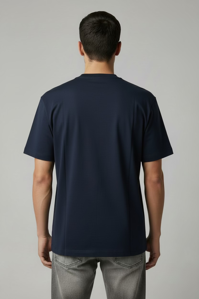 BALNCIAGA REVEAL LOGO T shirt Navy Blue