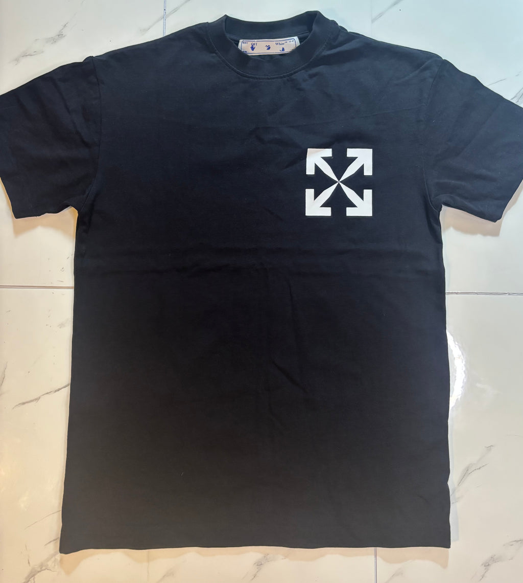 (PRE LOVED) Off White black classic logo T shirt medium