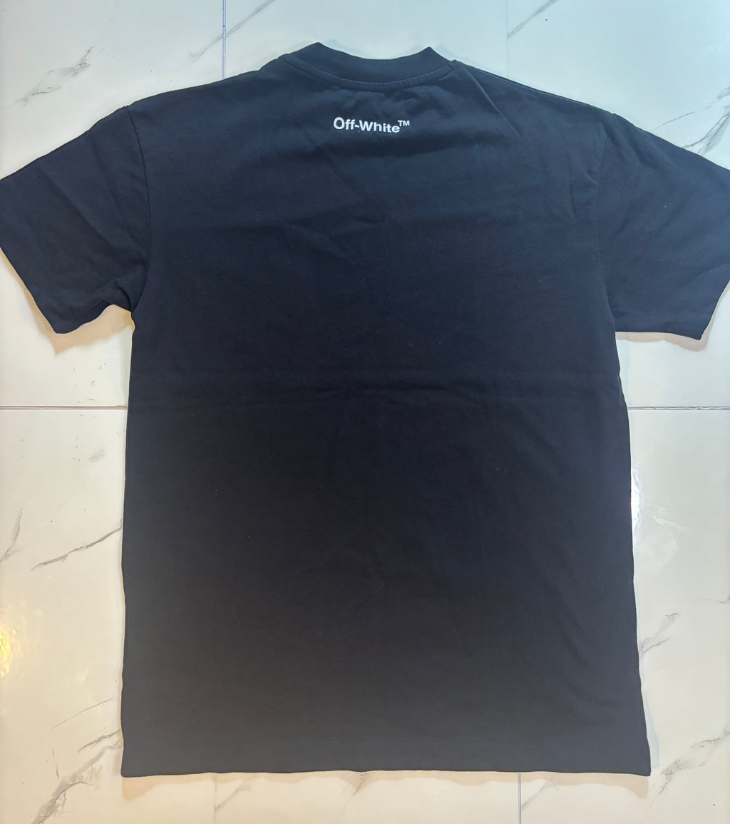 (PRE LOVED) Off White black classic logo T shirt medium